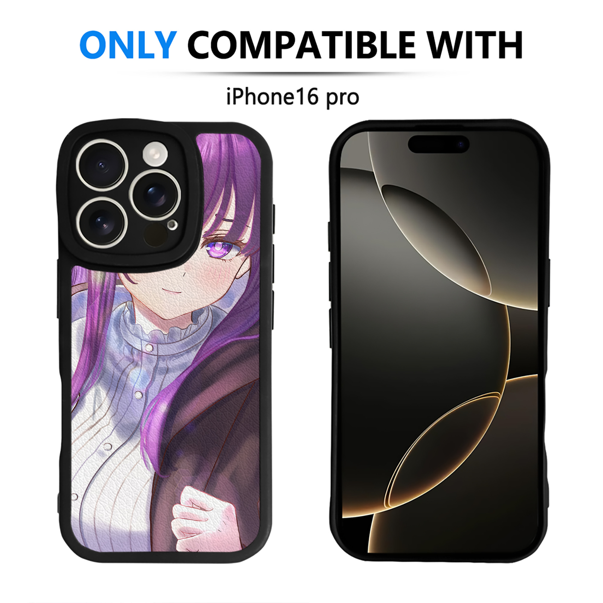 （画像用） 葬送のフリーレン Frieren 【iPhone 16シリーズ対応】シリコンスマホケース（レザー調） 材質：シリコン